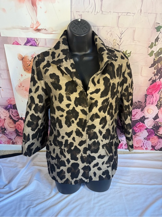 Lafayette 148 New York Jackets & Blazers - Lafayette 148 New York Leopard-Print Blazer in Black and Tan